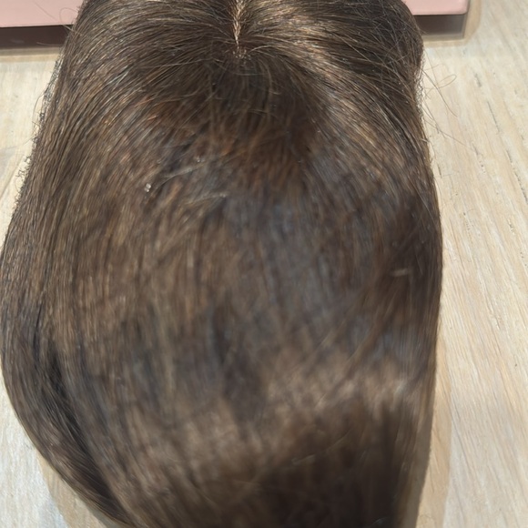 Human Hair Topper for Thinning Hair with Bangs 8 Inch #02 Dark Brown - Picture 7 of 9